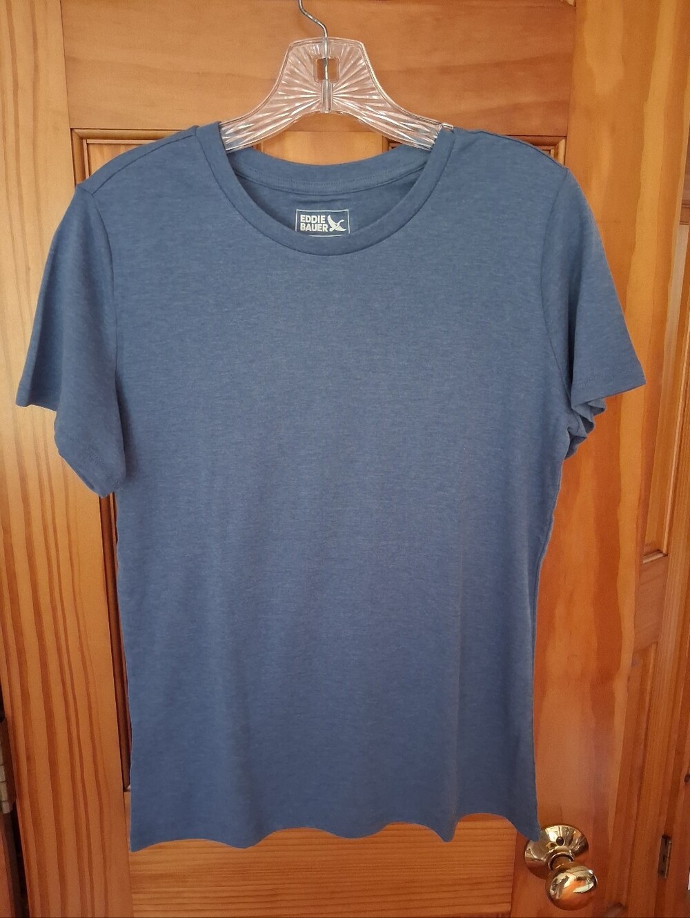 Eddie Bauer Women's Everyday Short Sleeve Tee Blue Tall Large NWOT